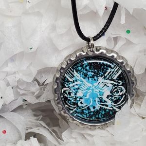 Gunnerfly gun butterfly graffiti necklace